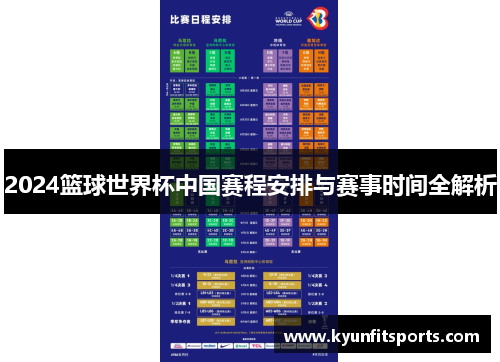 2024篮球世界杯中国赛程安排与赛事时间全解析